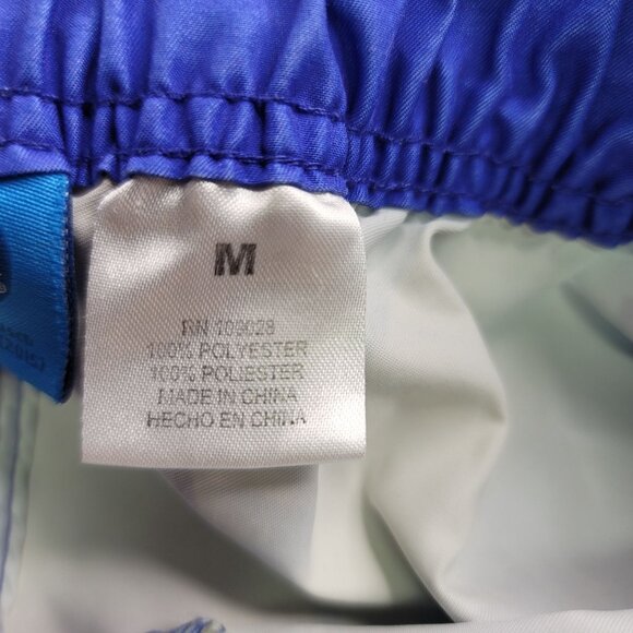 Bud Light Mens Swim Trunks Medium Blue Surf Print Board Shorts Drawstring Waist - Picture 6 of 7